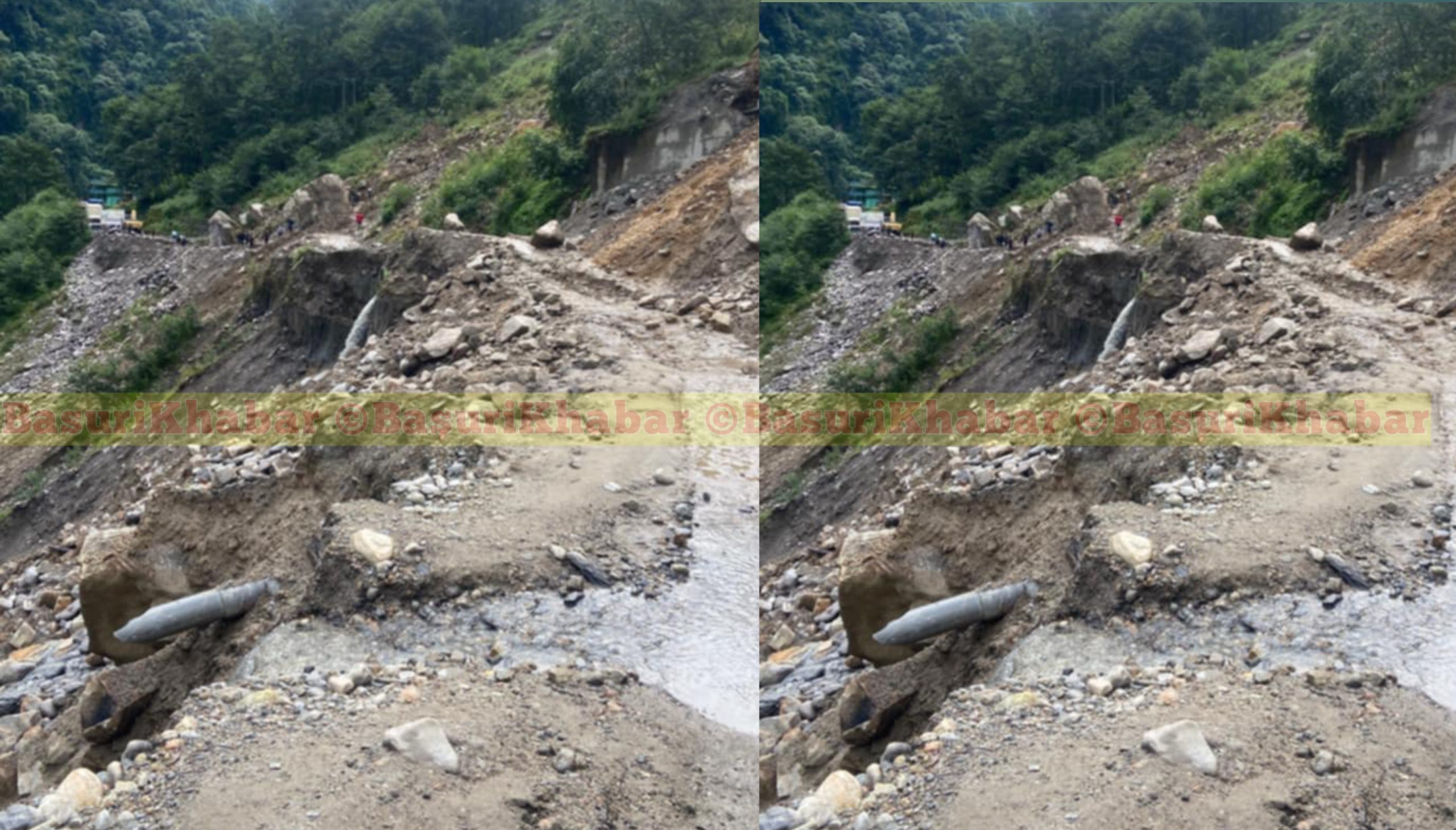 कोदारी खण्डको इकोमा सडक अबरुद्ध, नेपाल भित्रिने कन्टेनर समस्यामा